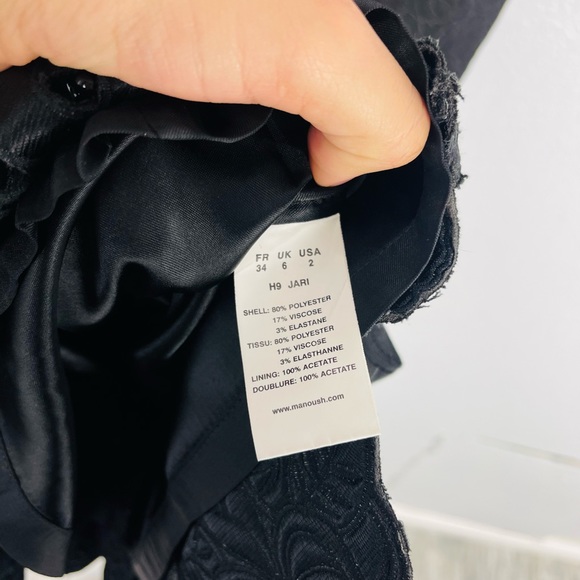 Manoush Black Roses Lace Pearl Mini Dress - Picture 8 of 9